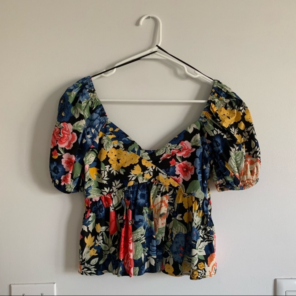 Zara floral crop top